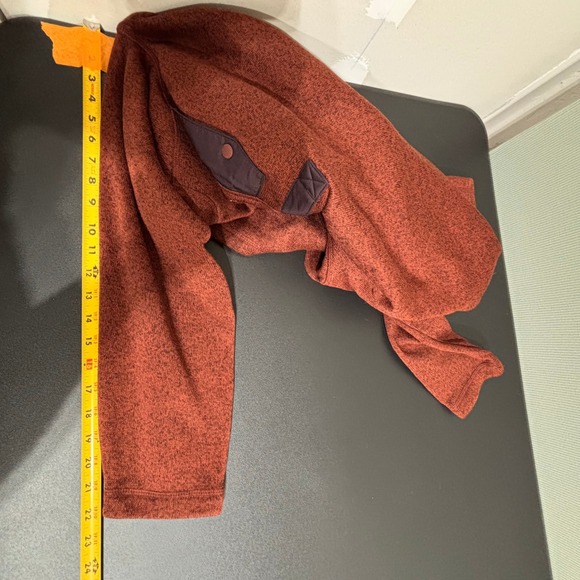 Eddie Bauer Men's Red Heathered Fleece Quarter Snap Pullover Shirt XL - Picture 6 of 11